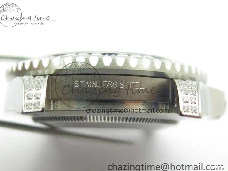 GMT-Master Blue 904L V3 Diamonds Jubilee Dial GMF Bracelet SA3285 II Steel On CHS White Bezel Black Edition Best 0330